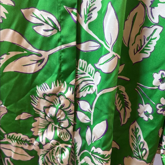 Zara Green Floral Shirt Blouse - Picture 4 of 5